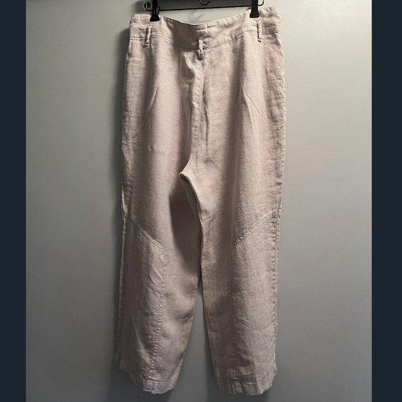 NWOT: Nicole Miller: High waisted wide legged linen pants - Picture 3 of 8